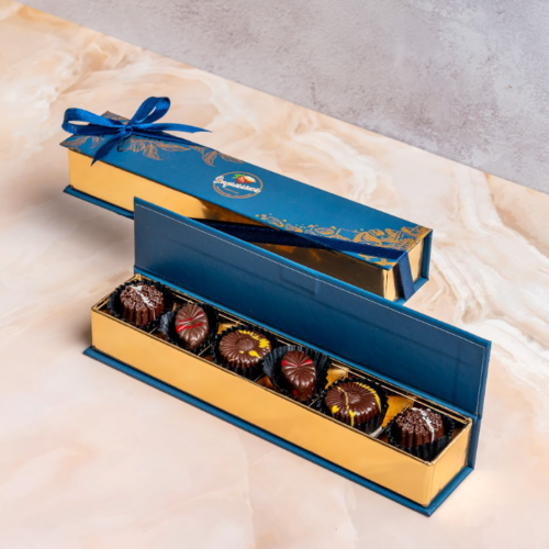 Blush Pink Floral Chocolate Gift Box with Pearl Bow