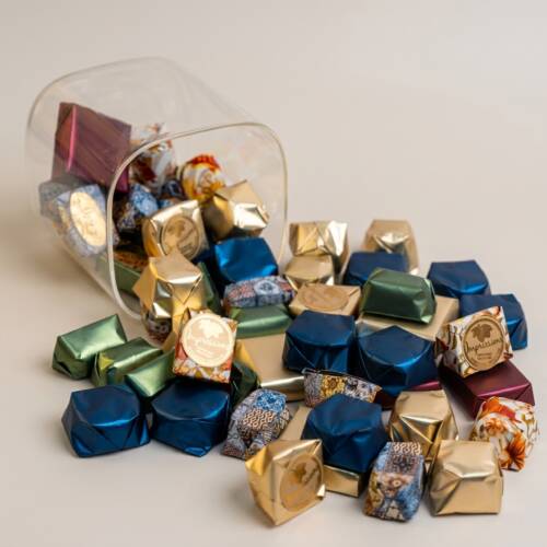 Chocolates Spilling from Jar